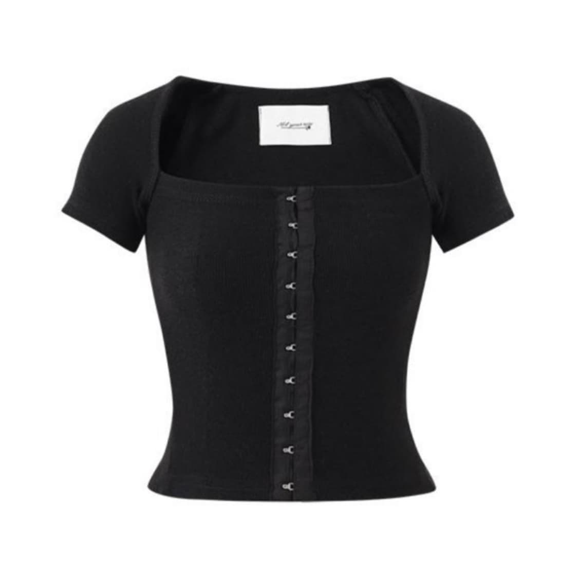 낫유어로즈 후크 볼레로 탑 블랙 상품이미지1