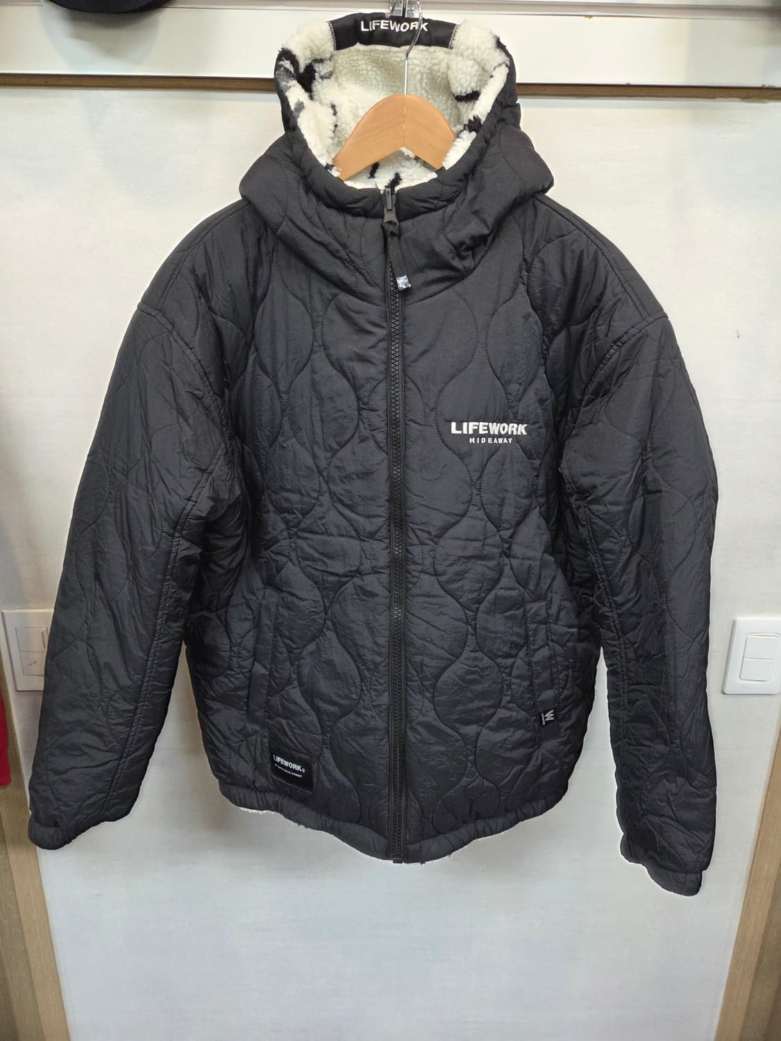 라이프워크 버블링 플리스 퀄팅 리버시블 자켓 m 상품이미지3