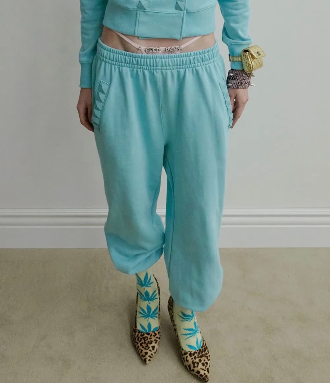 스컬프터 민트 바지Napoleon Stud Sweatpants  상품이미지1