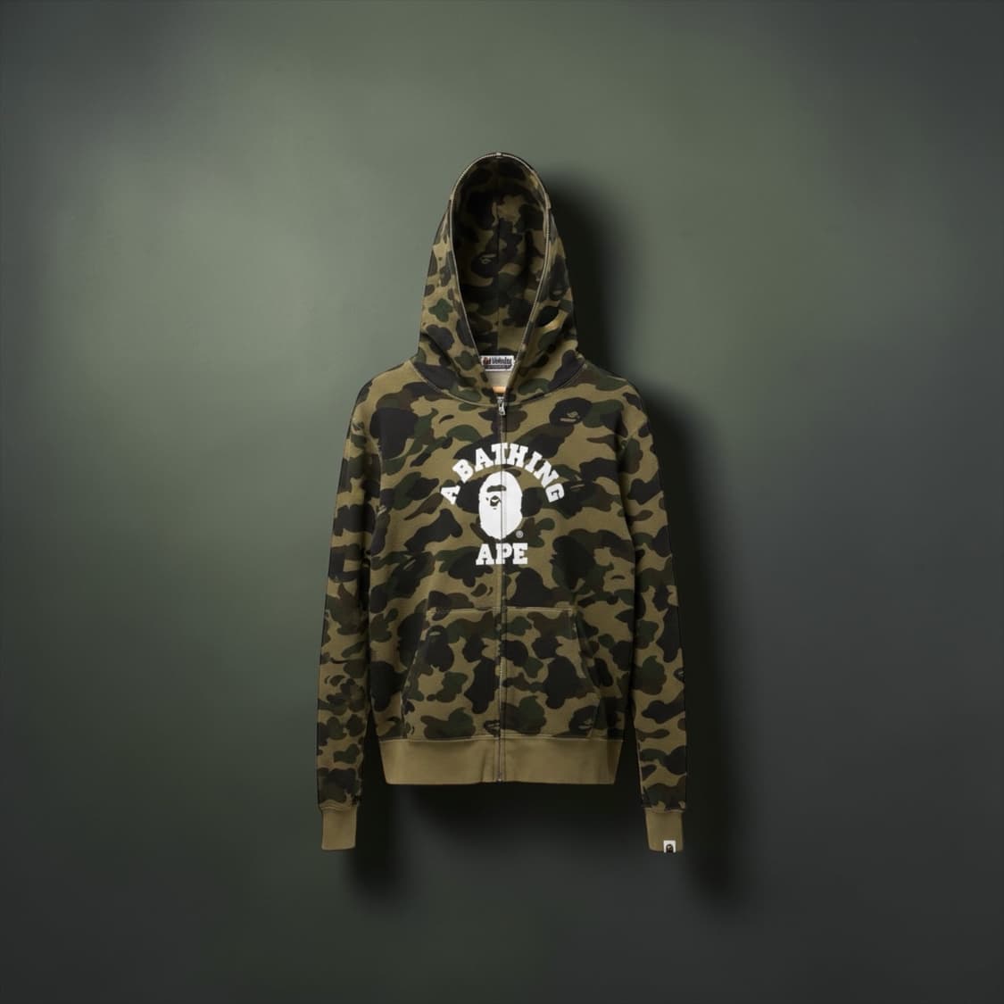 XL/ 베이프 컬리지 녹계 카모 후드집업 상품이미지1