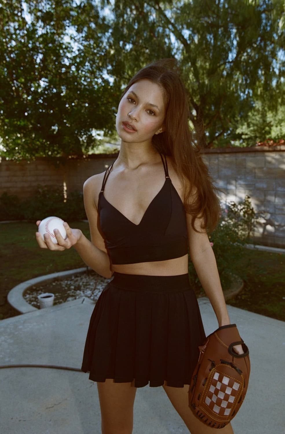 쓰리타임즈 에센셜 스포티 스커트 블랙 상품이미지2