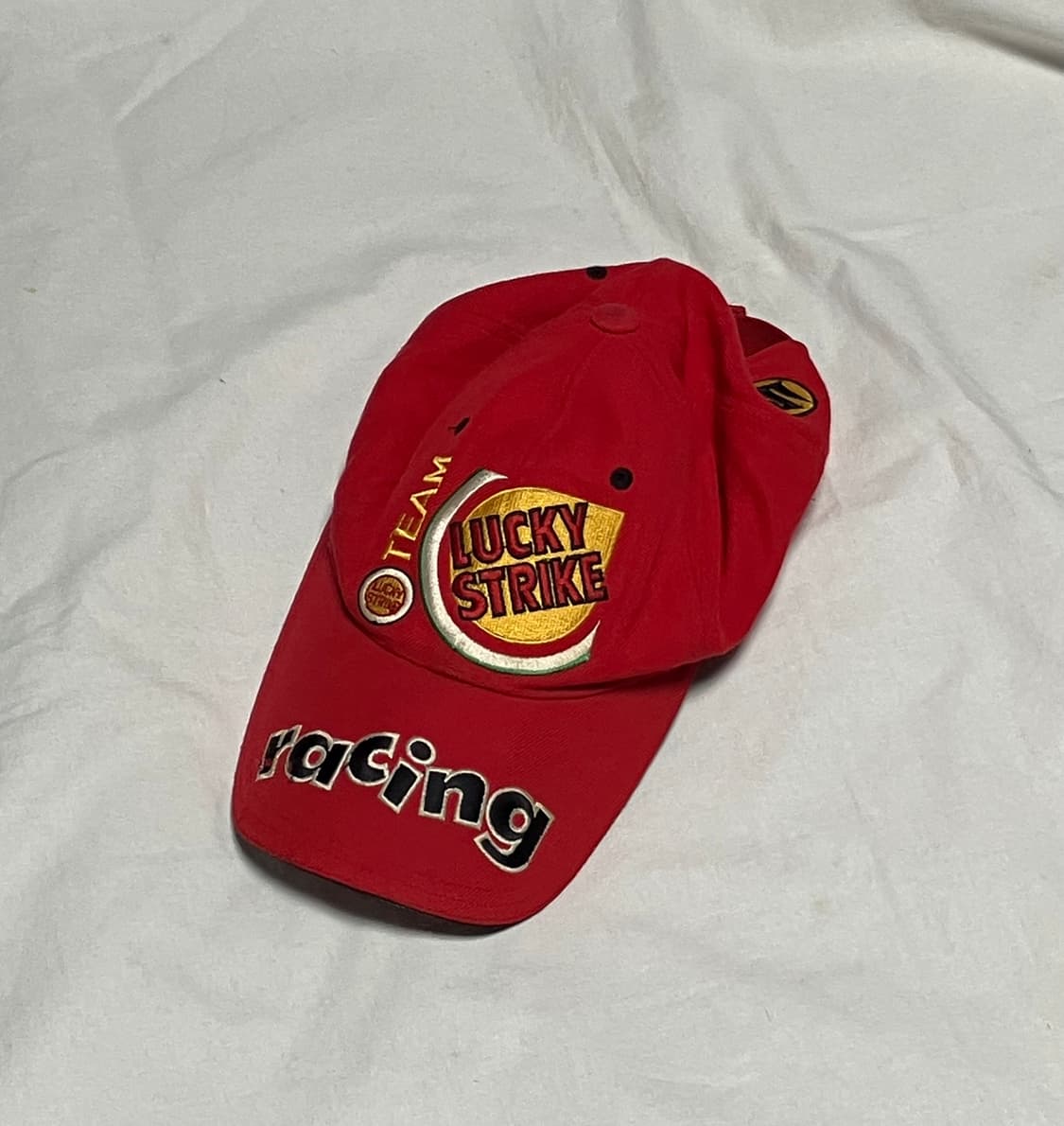 90s 럭키 스트라이크 래이싱 볼캡 레드 상품이미지1