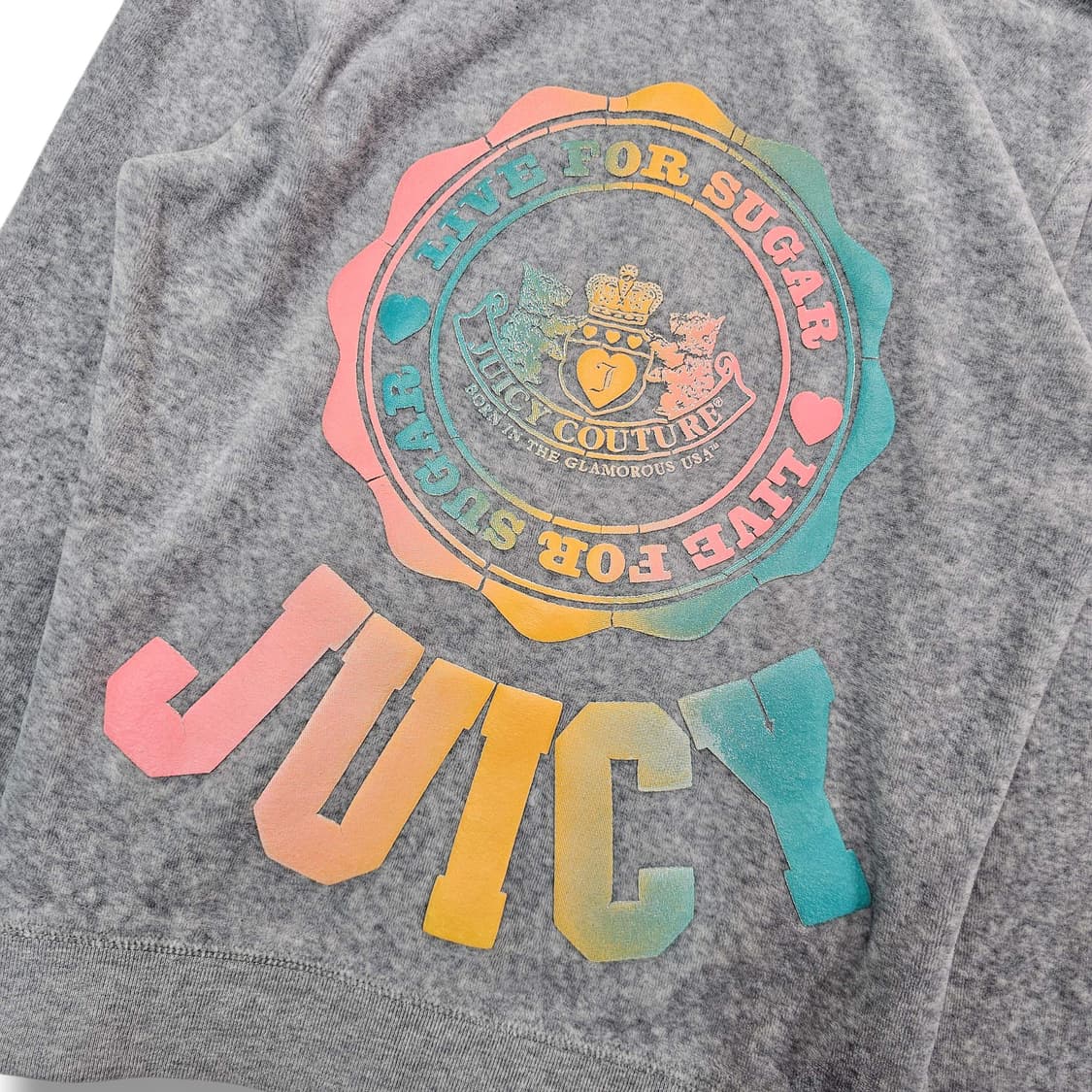 S Juicy Couture 벨벳 후드집업 라이트 그레이 상품이미지4