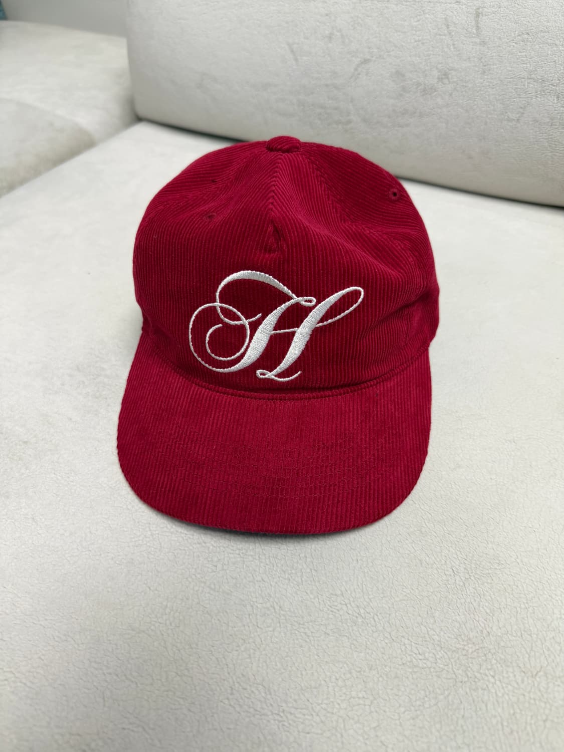 홈리스 CORDUROY H LOGO 5 PANEL HAT - RED 상품이미지3
