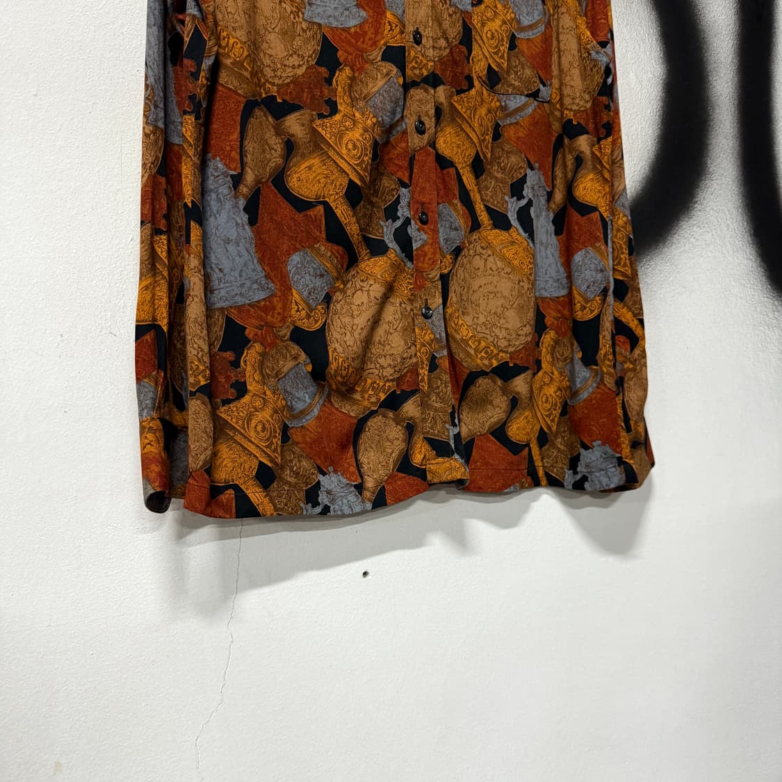 VTG 빈티지 빅사이즈 에스닉 풀 패턴 원포켓 긴팔 셔츠 상품이미지4