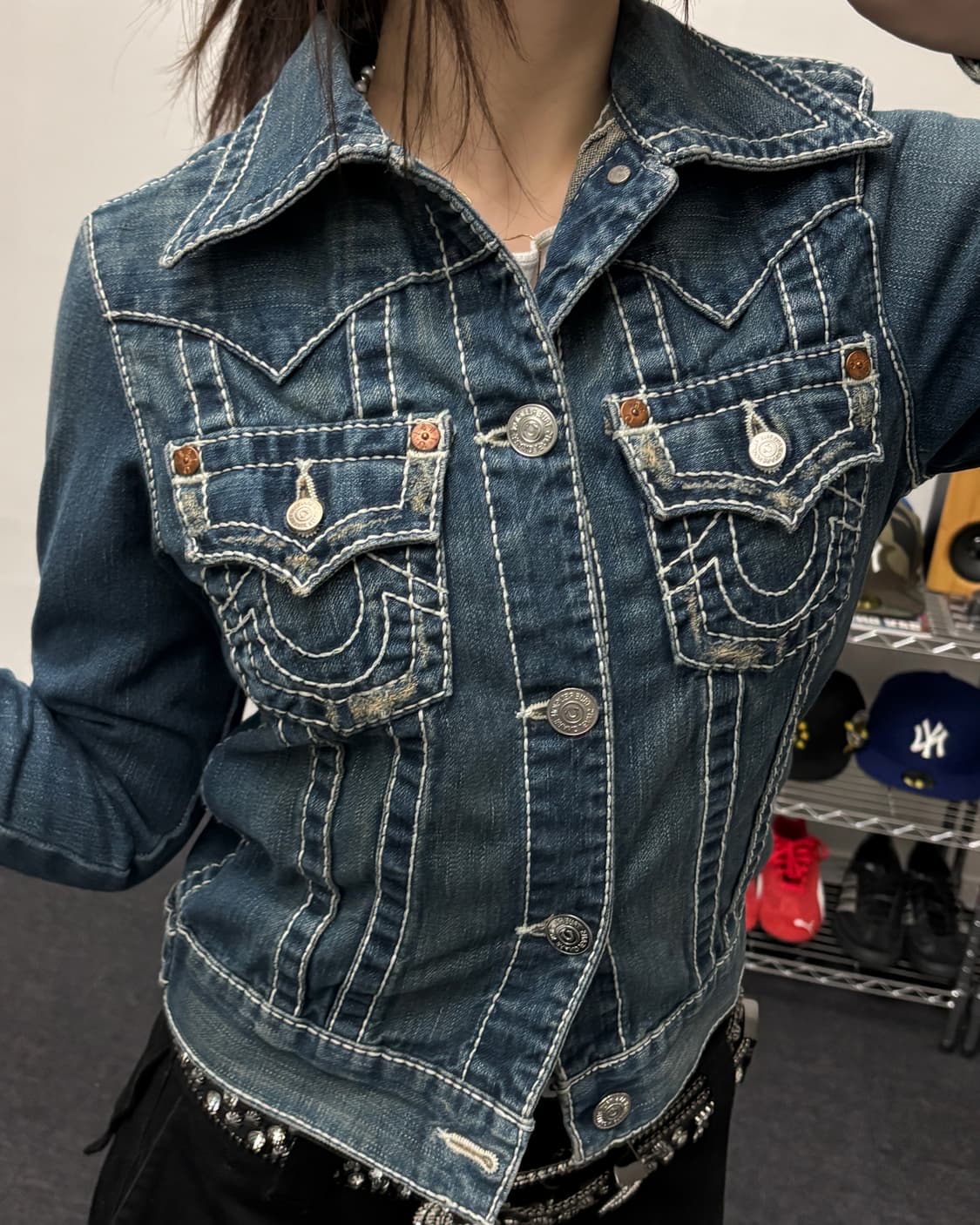 트루릴리젼 Y2K 데님 트러커 자켓 상품이미지3