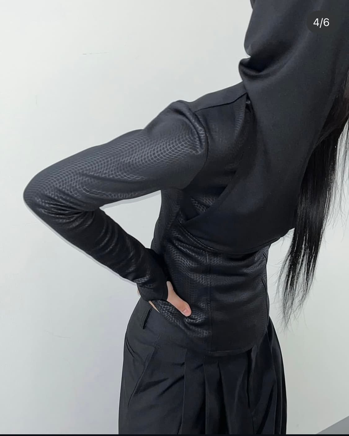 LAYERED WRAP JERSEY HOODIE 상품이미지3