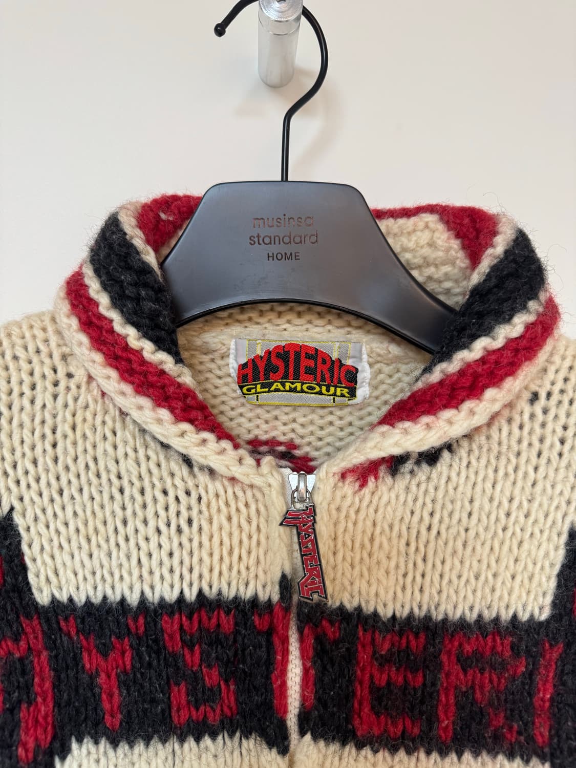 히스테릭 글래머 Hysteric Glamour 코위찬 니트 집업 자켓 1 상품이미지3