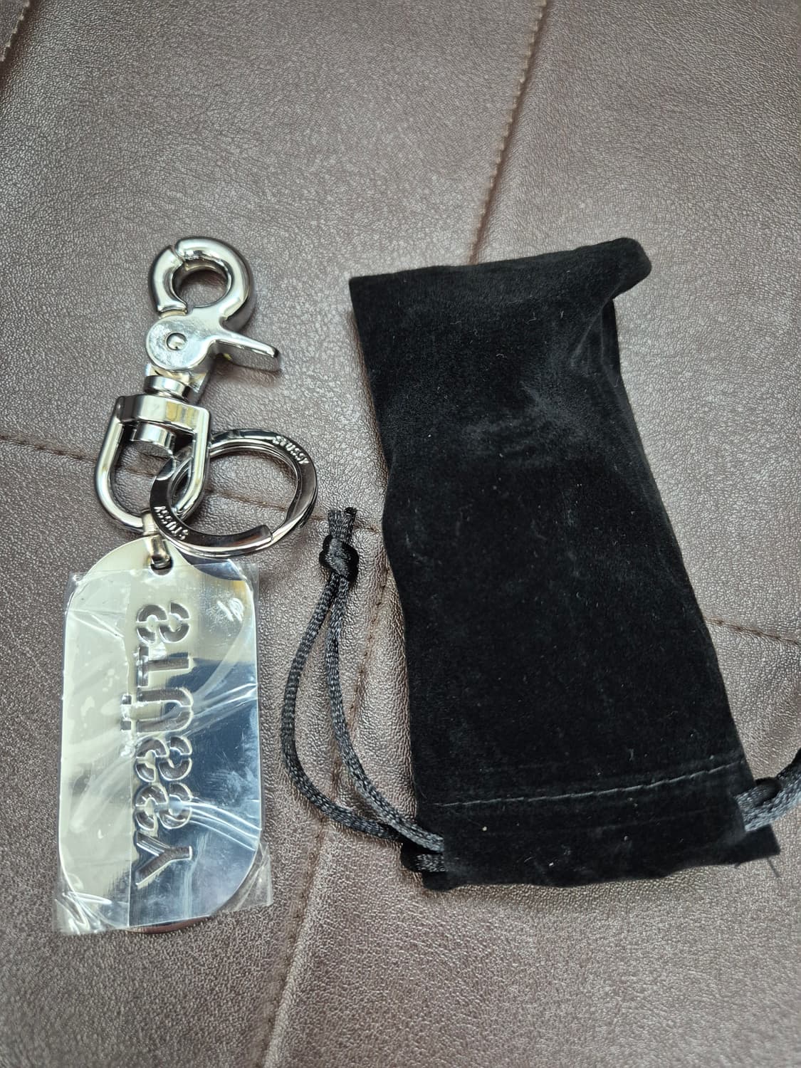 스투시 메탈 태그 키체인 실버 상품이미지1