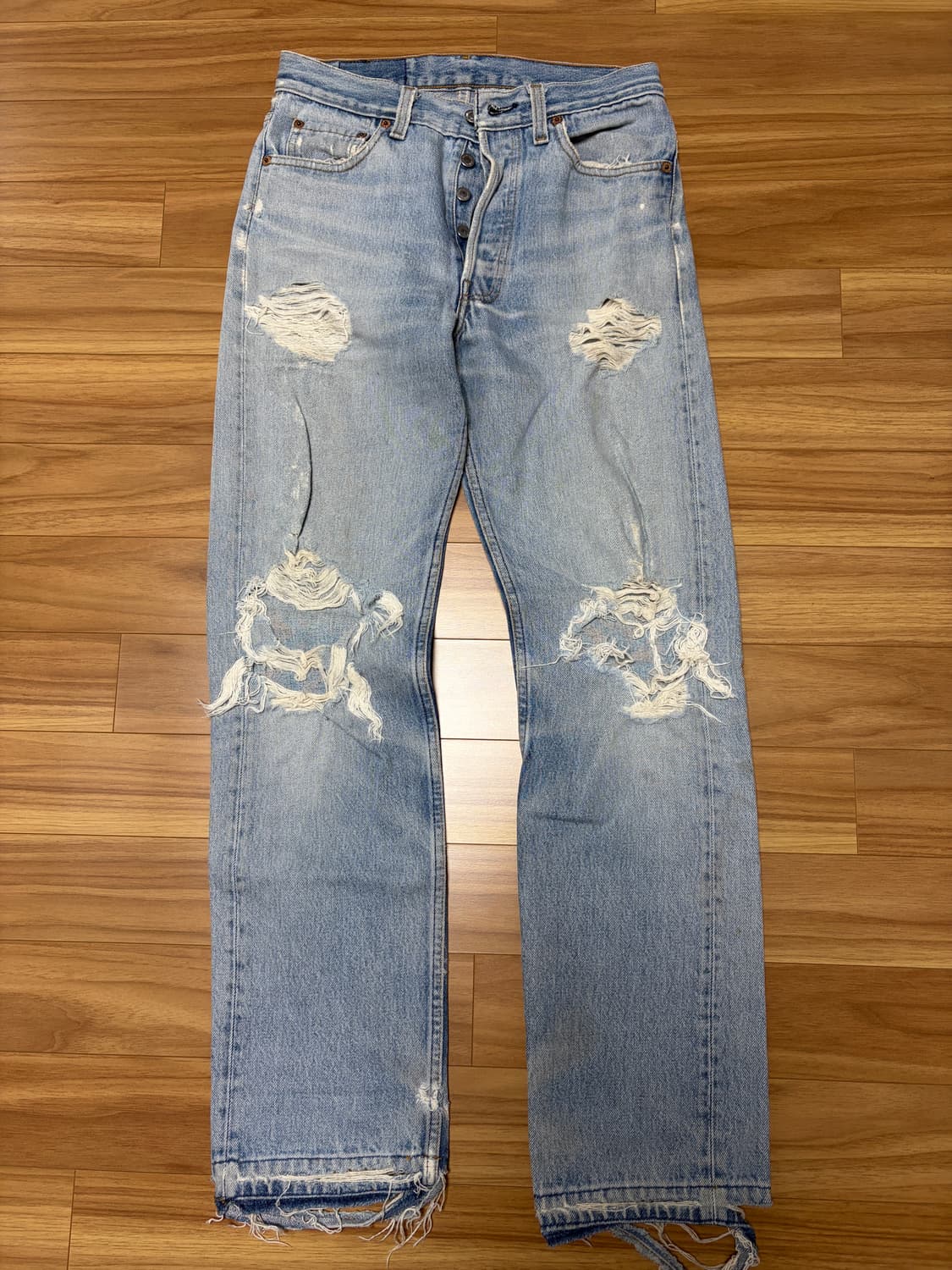 리바이스 501 디스트로이드 연청 상품이미지1