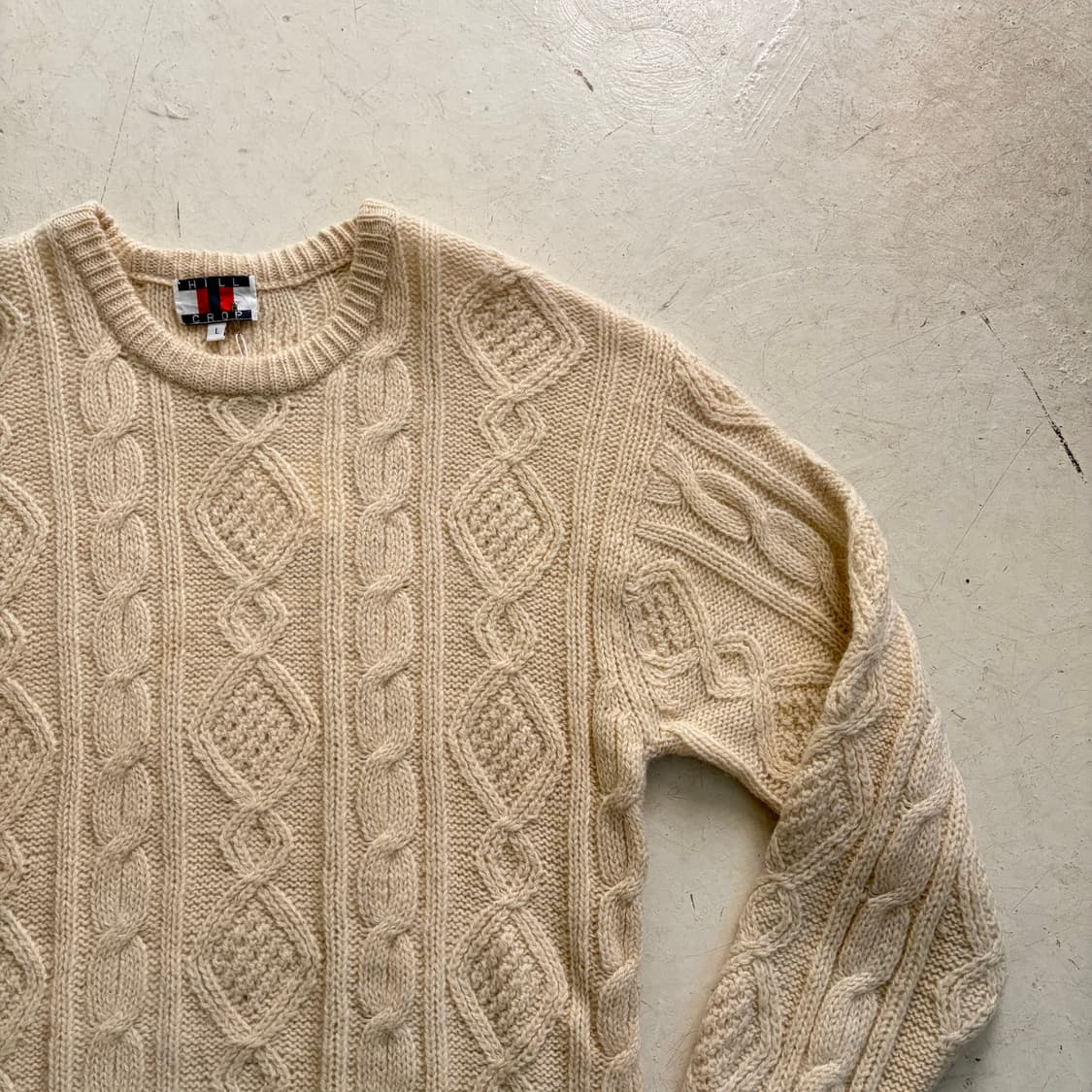 90s HILL CROP 빈티지 울 스웨터 니트 L 상품이미지2