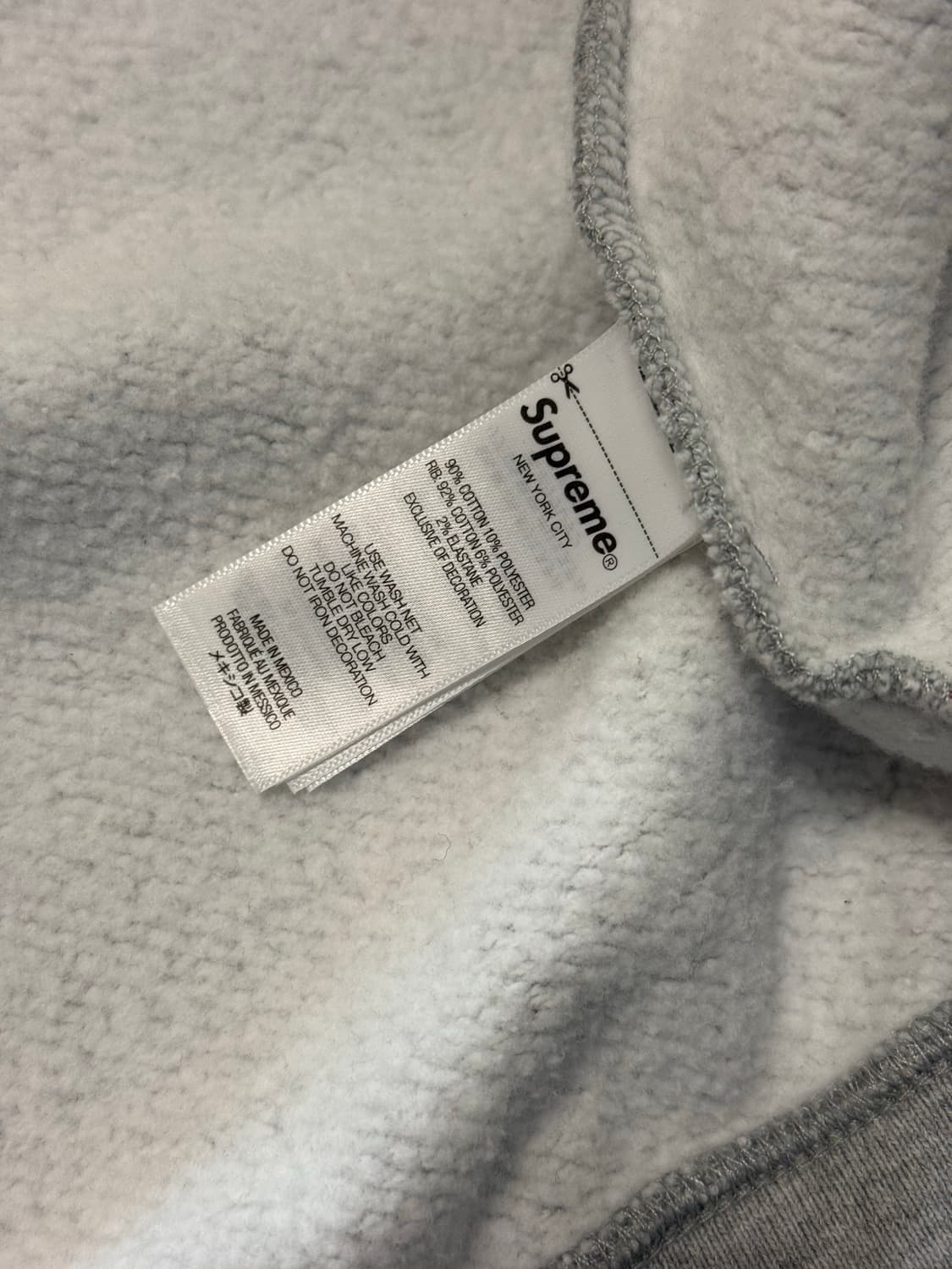 슈프림 스몰 박스 집업 후드 스웨트셔츠 헤더 그레이 - 25FW 상품이미지5