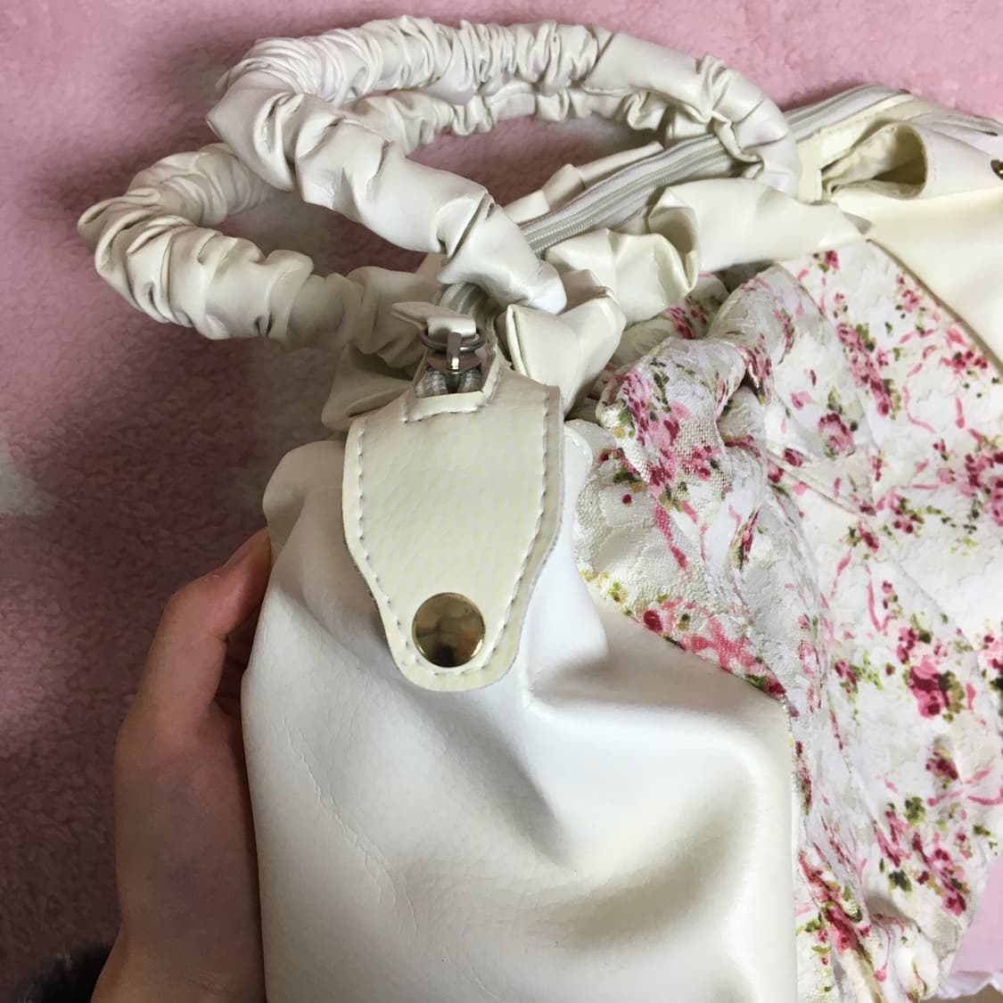 리즈리사 고전 플라워 리본 핸드백 라떼갸루 히메갸루 히메카지 핀터깔 상품이미지4