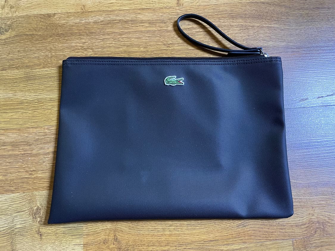 라코스테 pvc 클러치백 블랙 상품이미지1