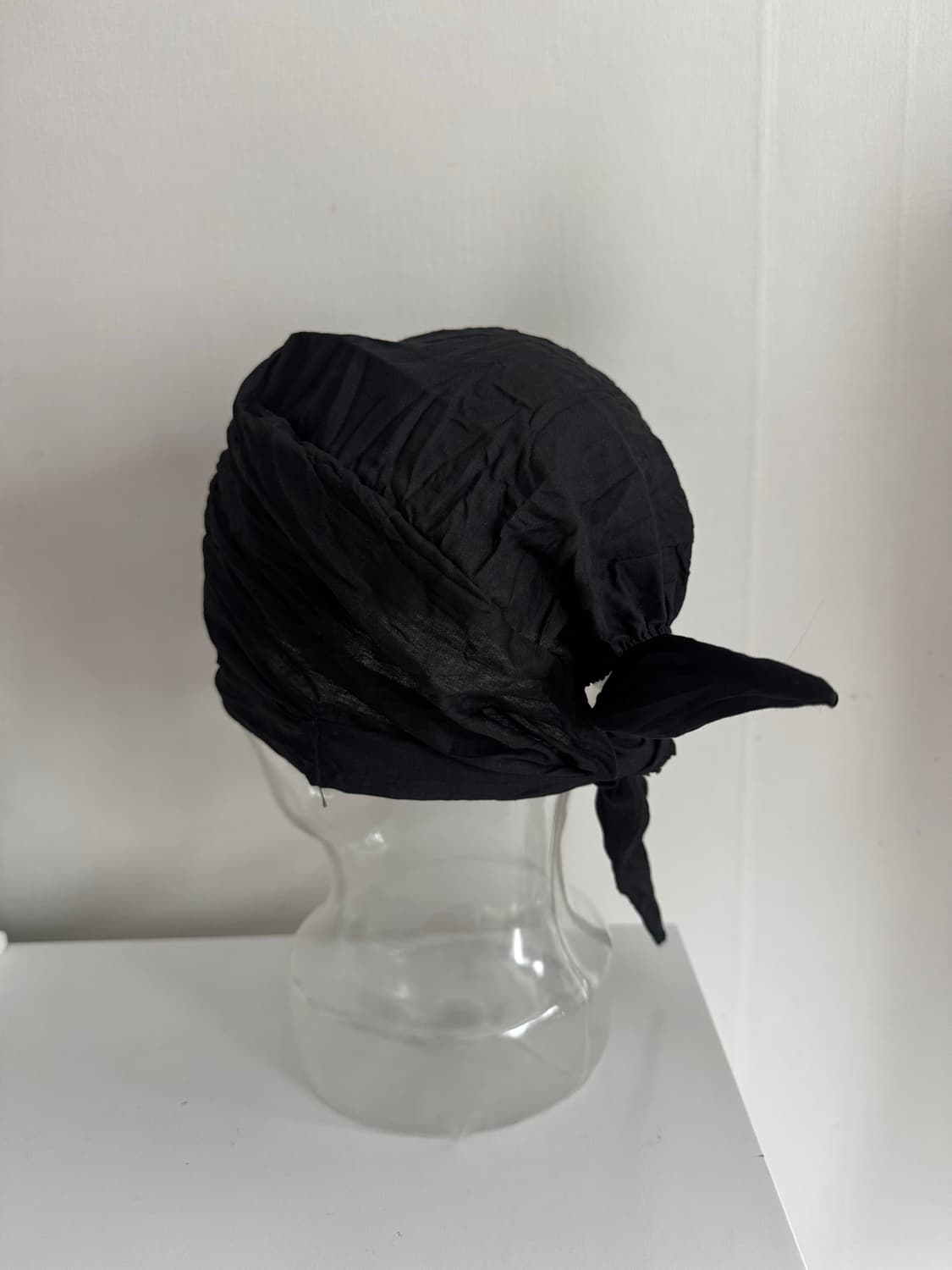 링클 기본 뒷밴딩 스트랩 듀렉 헤어두건 비니 상품이미지3