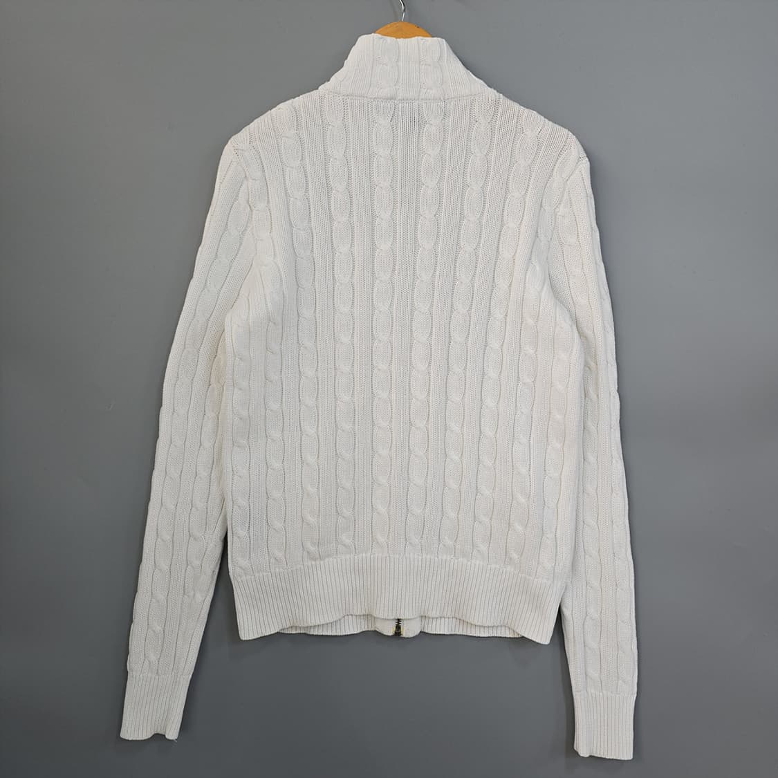 폴로 랄프로렌 꽈배기 케이블 집업 니트 가디건 M 상품이미지5