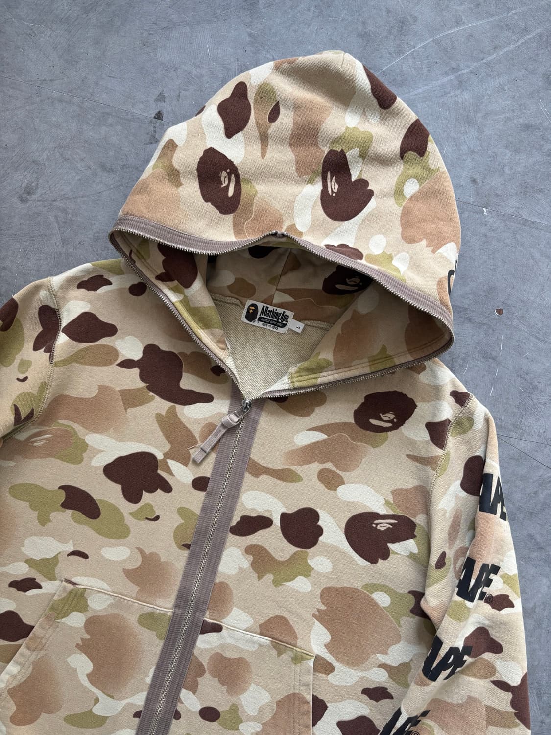 Bape 베이프 그라데이션 카모 로고 풀집 후디 상품이미지6