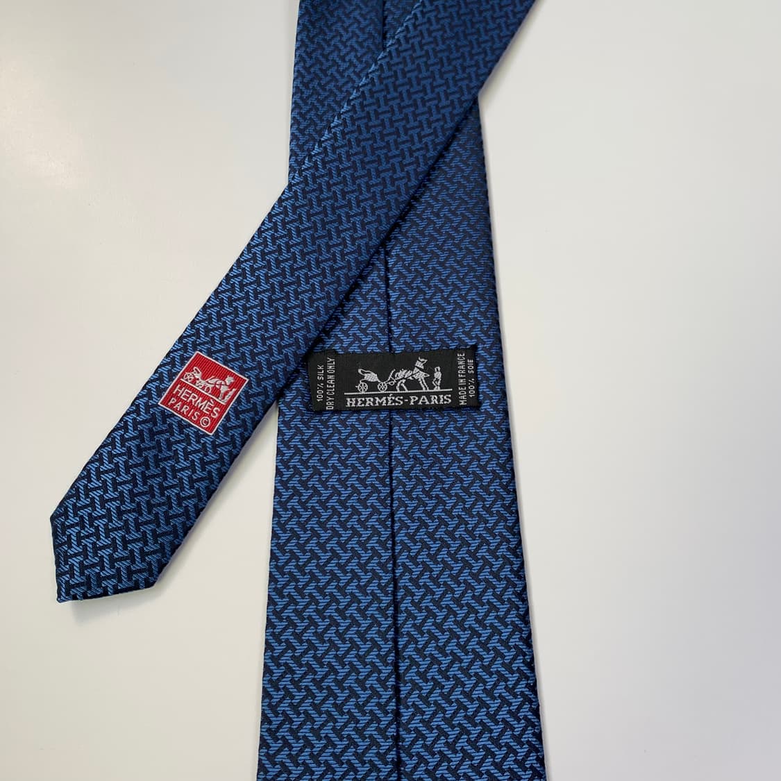 에르메스(HERMES) H로고 모노그램 명품넥타이 A-A+등급 8cm 상품이미지6