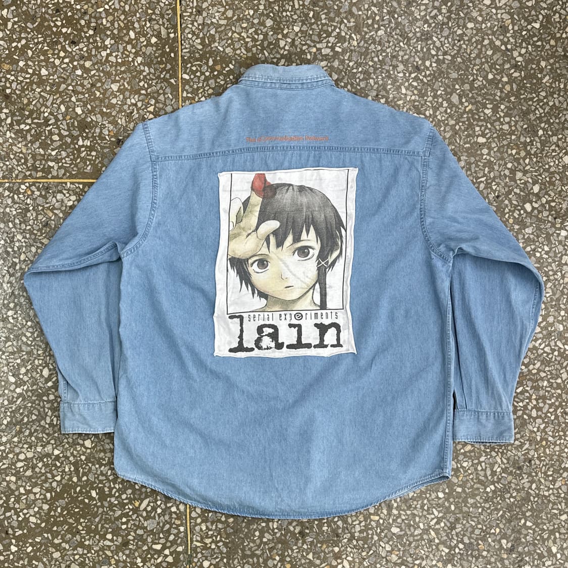 90s USA 시리얼 익스페리먼트 레인 부틀렉 데님 셔츠 XL 상품이미지1