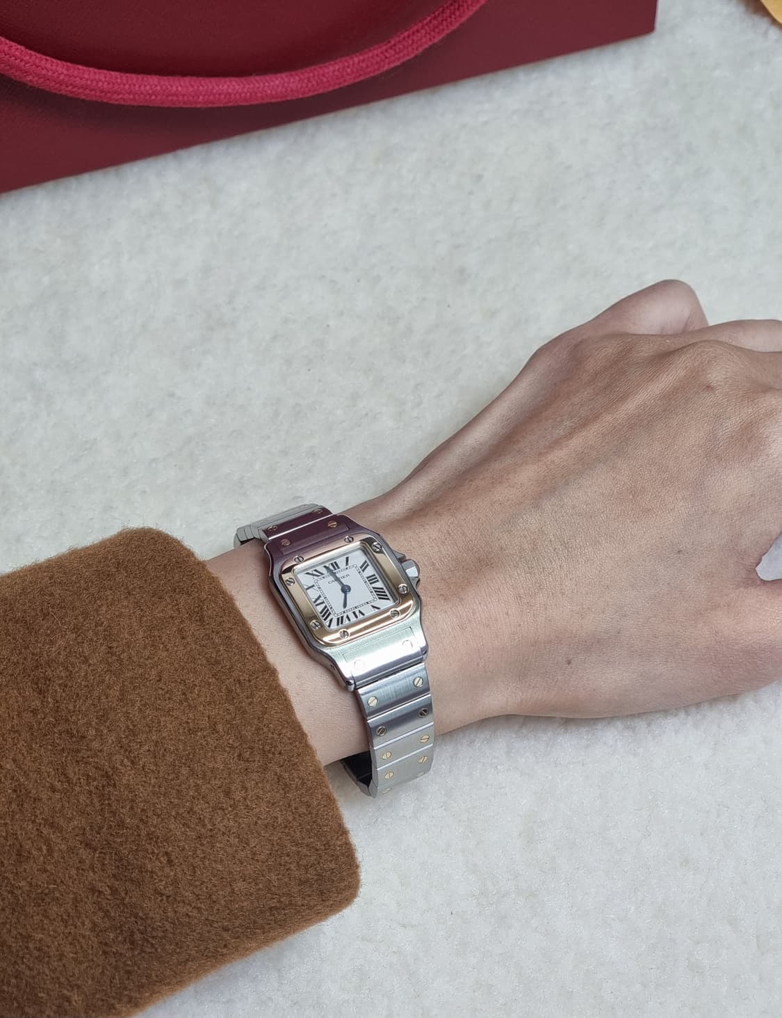 까르띠에 산토스 갈베 18K 콤비 쿼츠 스몰 여성시계 2010년 상품이미지7