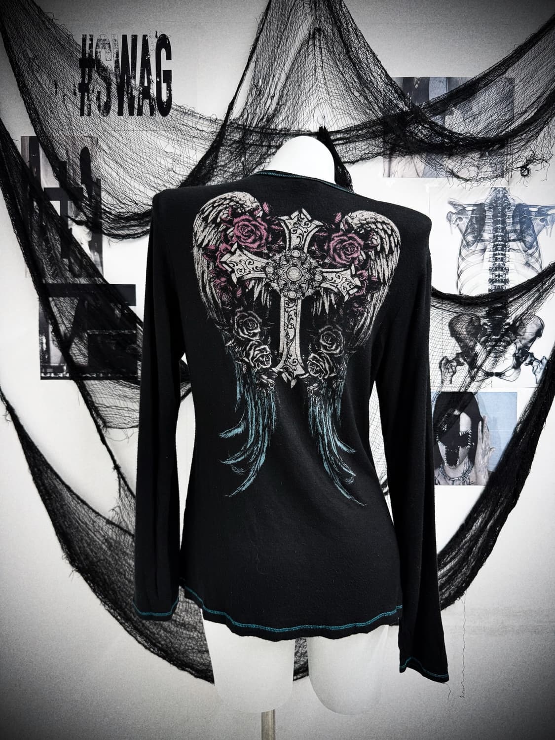 Cross wing cubic printing longsleeve 상품이미지1