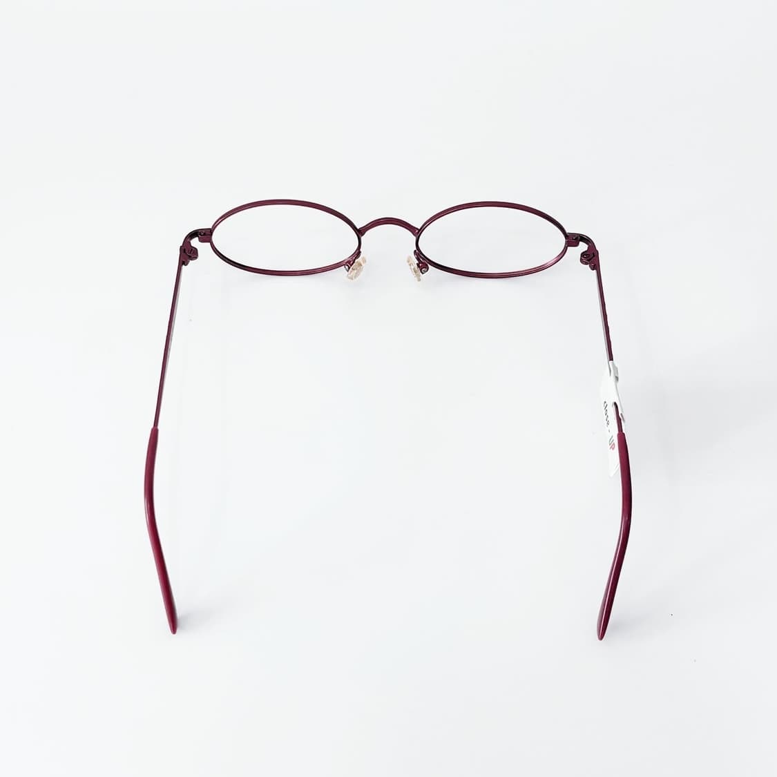 Close-up 핑크레드 오벌 메탈 데드스탁 빈티지안경 상품이미지4