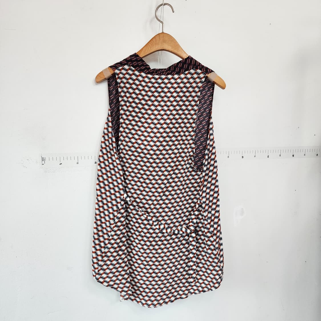 BCBG  패턴 실크 조끼 블라우스 상품이미지6