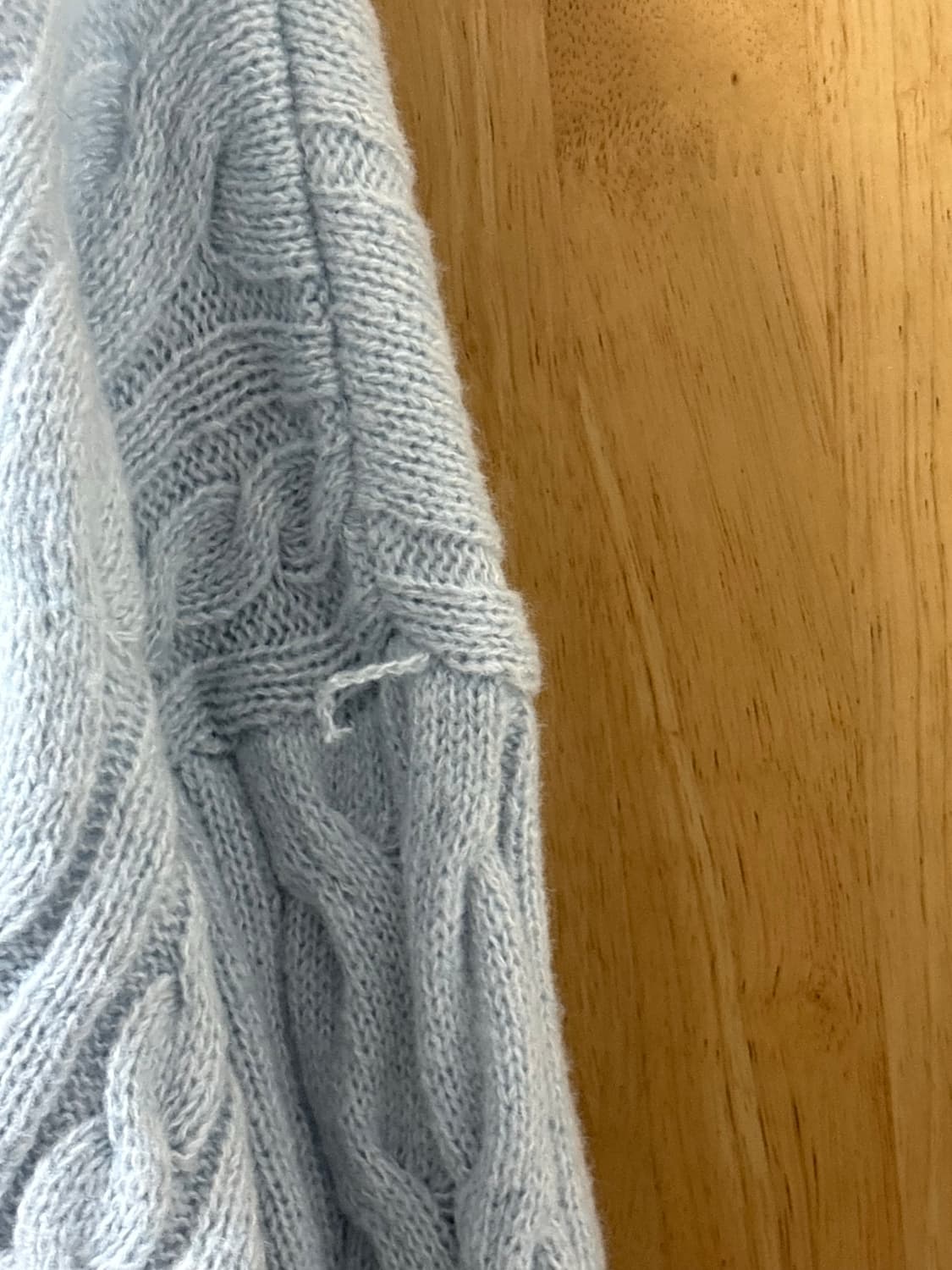 빈티지 소라색 꽈배기 니트 스웨터  상품이미지6