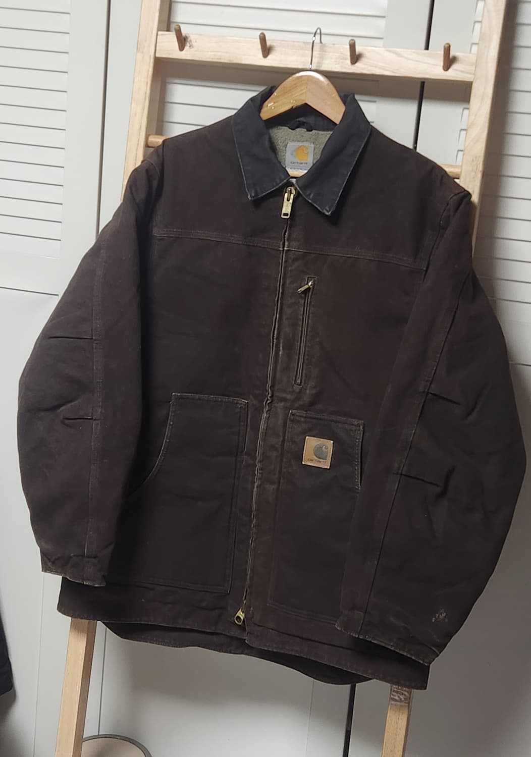 칼하트 디트로이트 브라운 c81 워크 자켓 상품이미지3