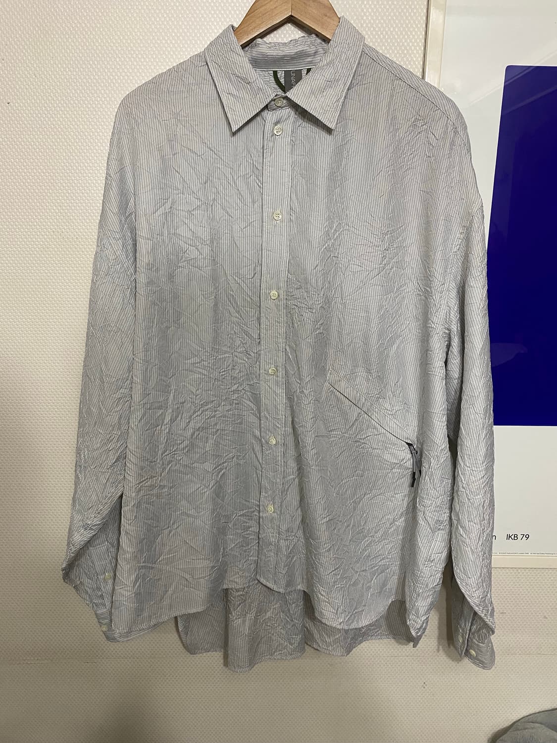 [L]언어펙티드 DADDY SHIRT WHITE MULTI STRIPE 상품이미지8