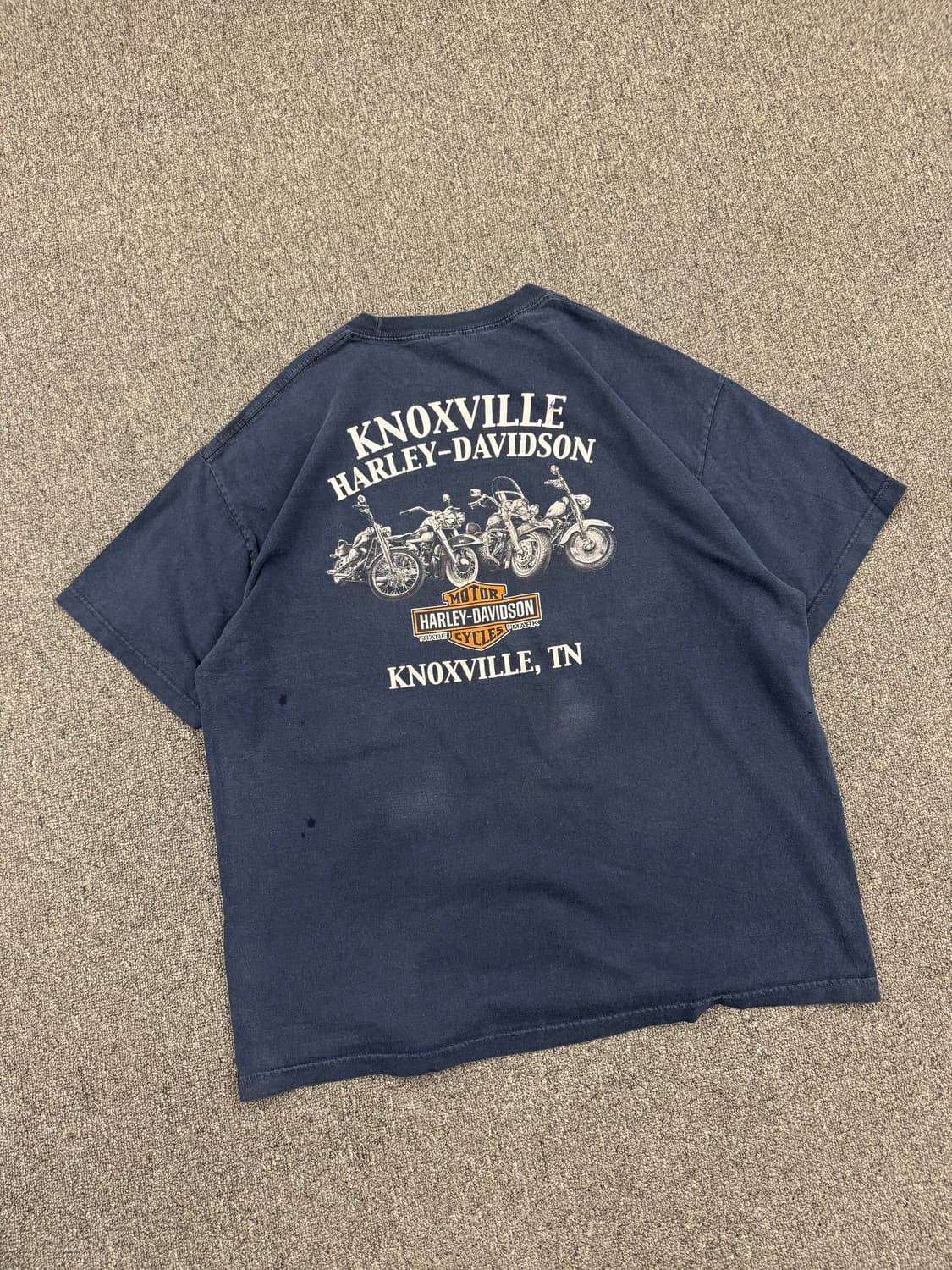 2XL)할리데이비슨 빈티지 프린팅 Knoxville 네이비 반팔  상품이미지6