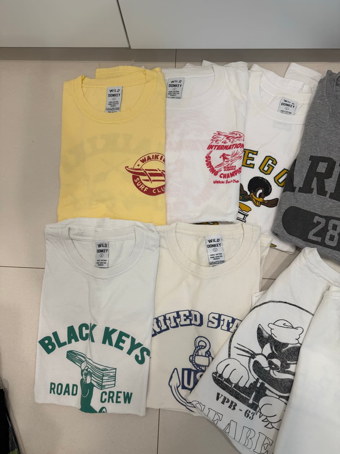 와일드 동키 티셔츠 6장 더블웍스 엘로우랫 티셔츠 균일가 상품이미지2