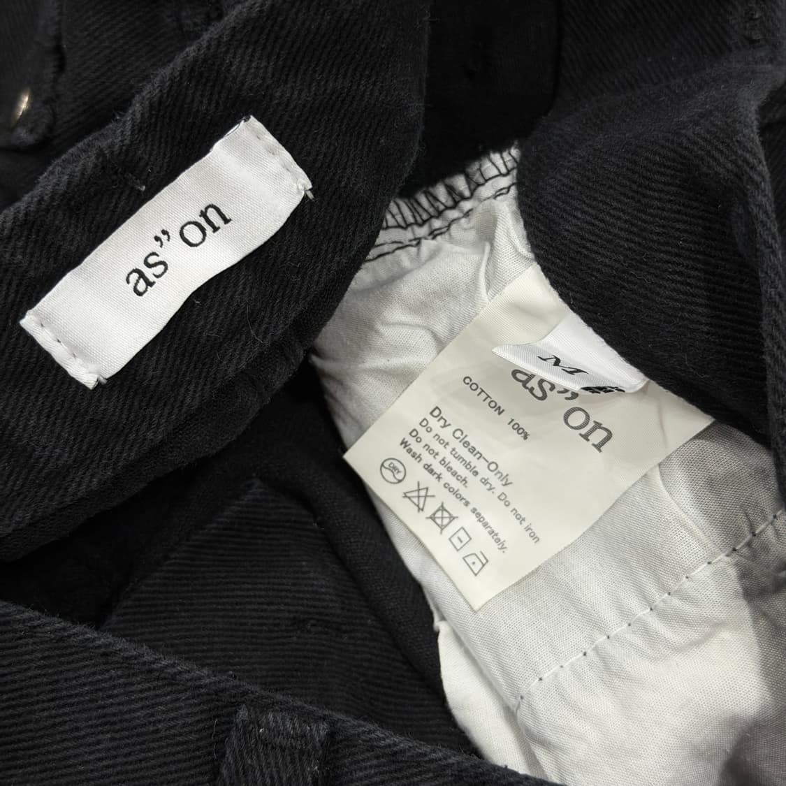 ASON 애즈온 스모그 와이드 팬츠 바지 블랙 M 상품이미지6