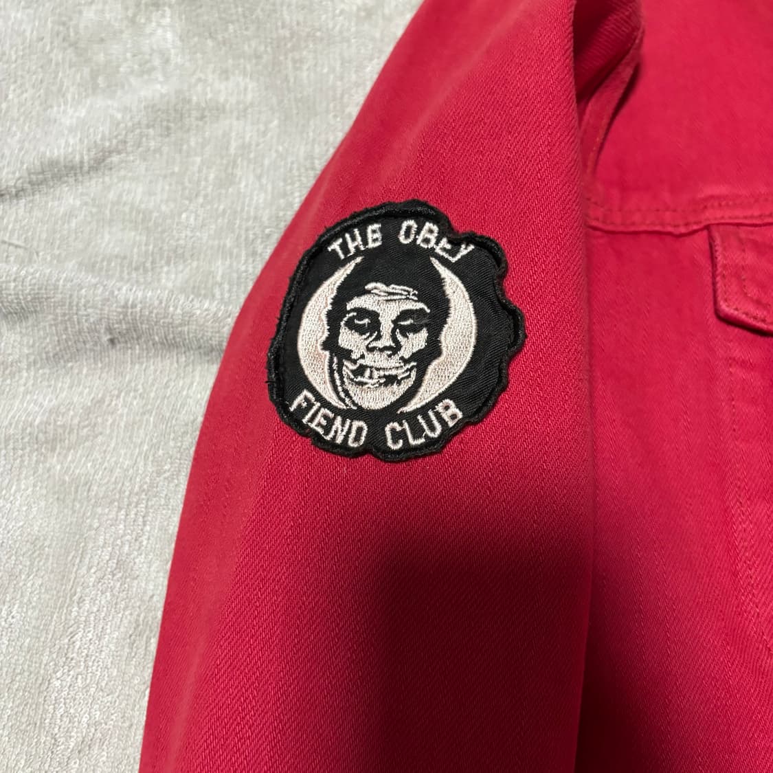 오베이 Obey x The Misfits 미스피츠 레드 데님자켓 상품이미지2