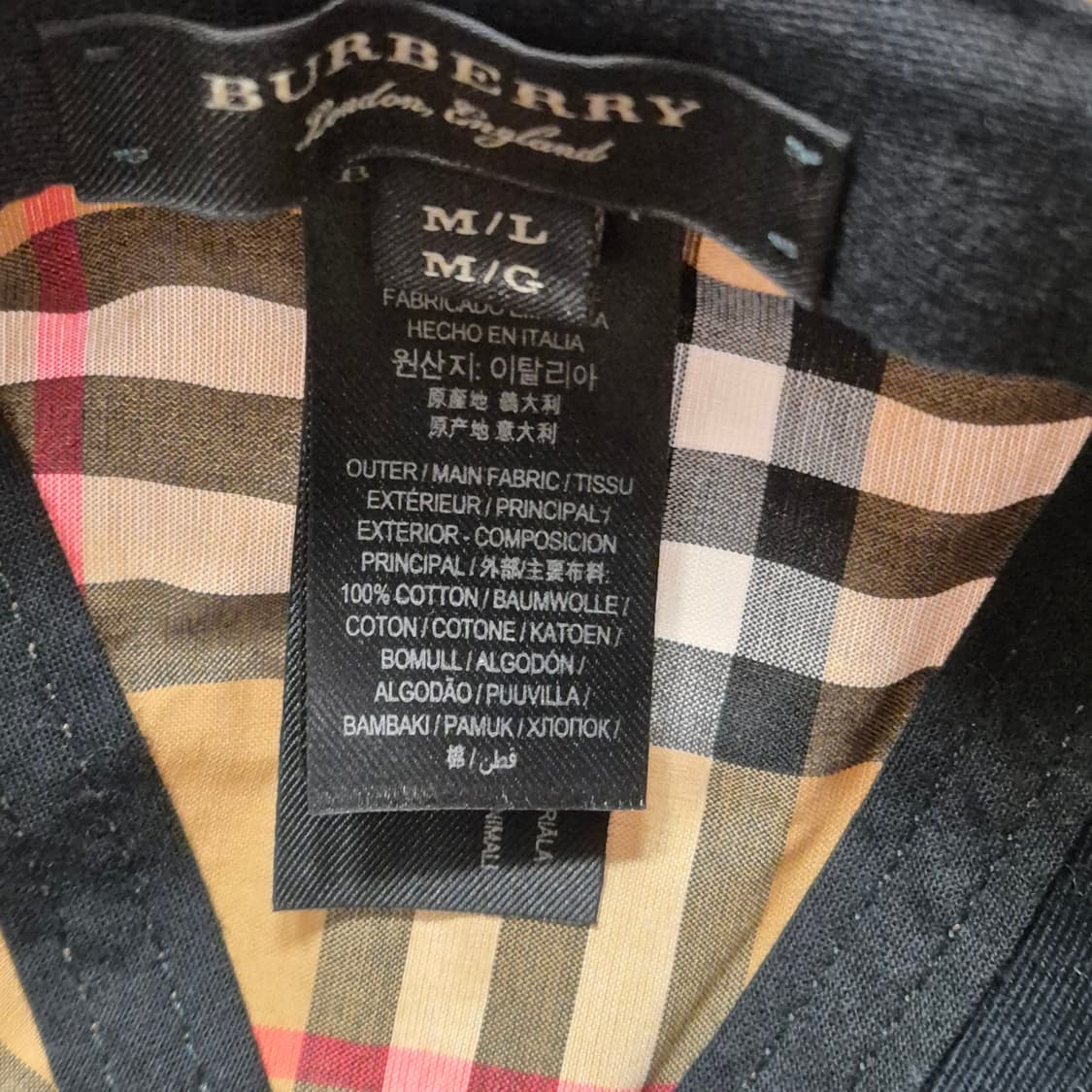 (정품) 버버리 체크 코튼 볼캡 L사이즈 (명품 남자 여자 모자) 상품이미지2