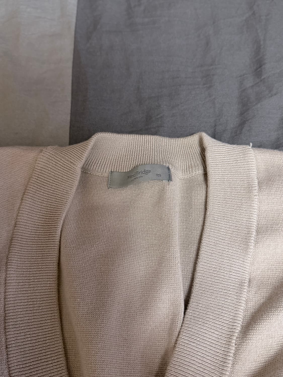 마인드브릿지 오트밀 컬러 가디건 105사이즈 상품이미지1