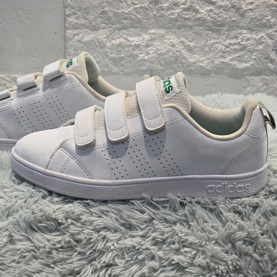 7w-12:아디다스 VS 어드밴티지 클린 벨크로 화이트23cm-상태굿 상품이미지2