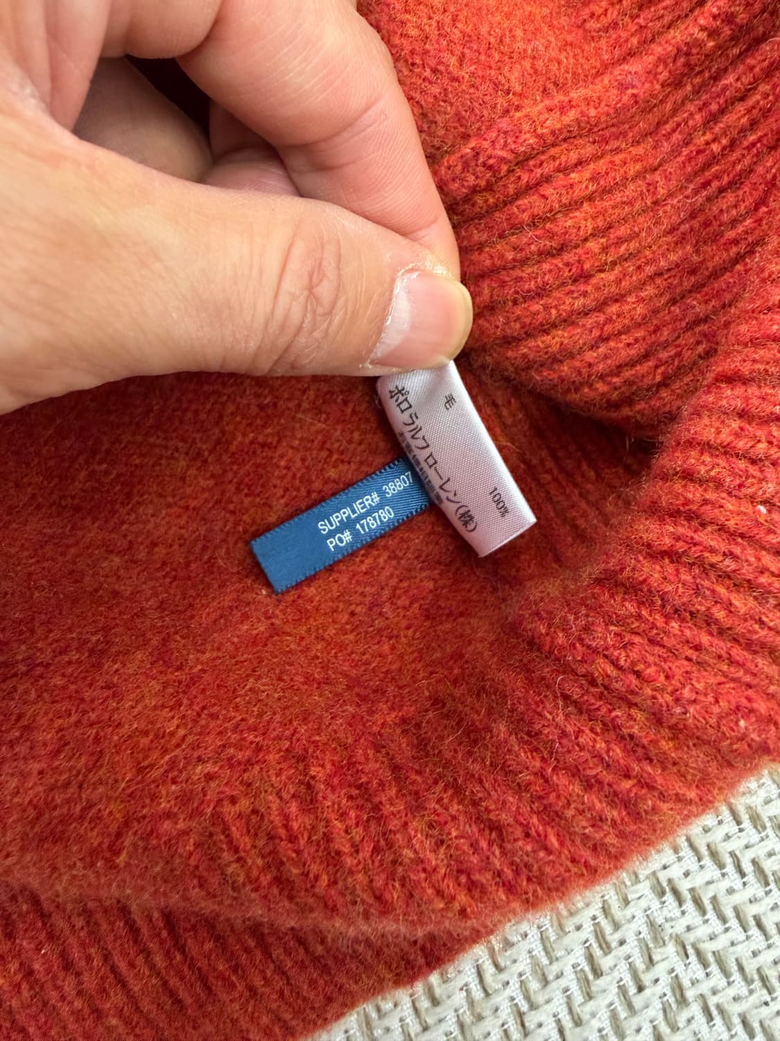 정품) 폴로랄프로렌 여성 하프집업 니트 XL 상품이미지7