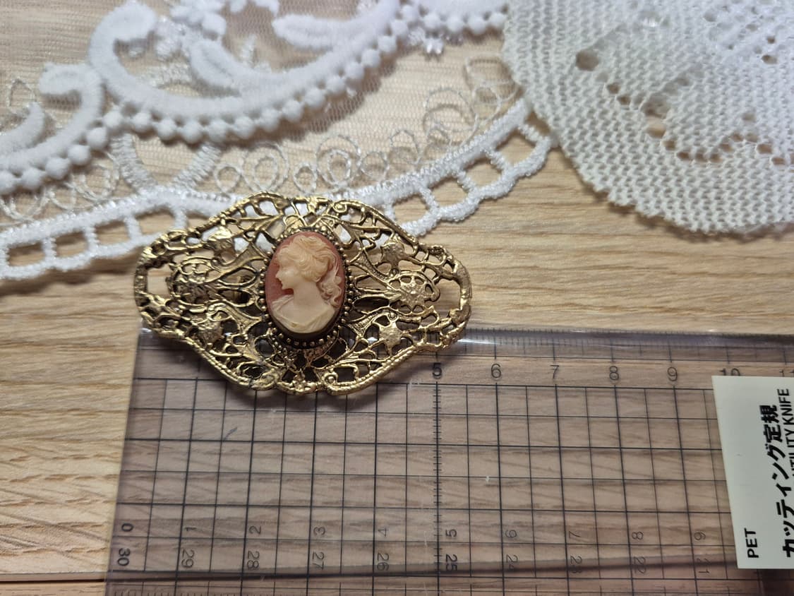 vintage) 1950s 카메오 브로치 상품이미지6
