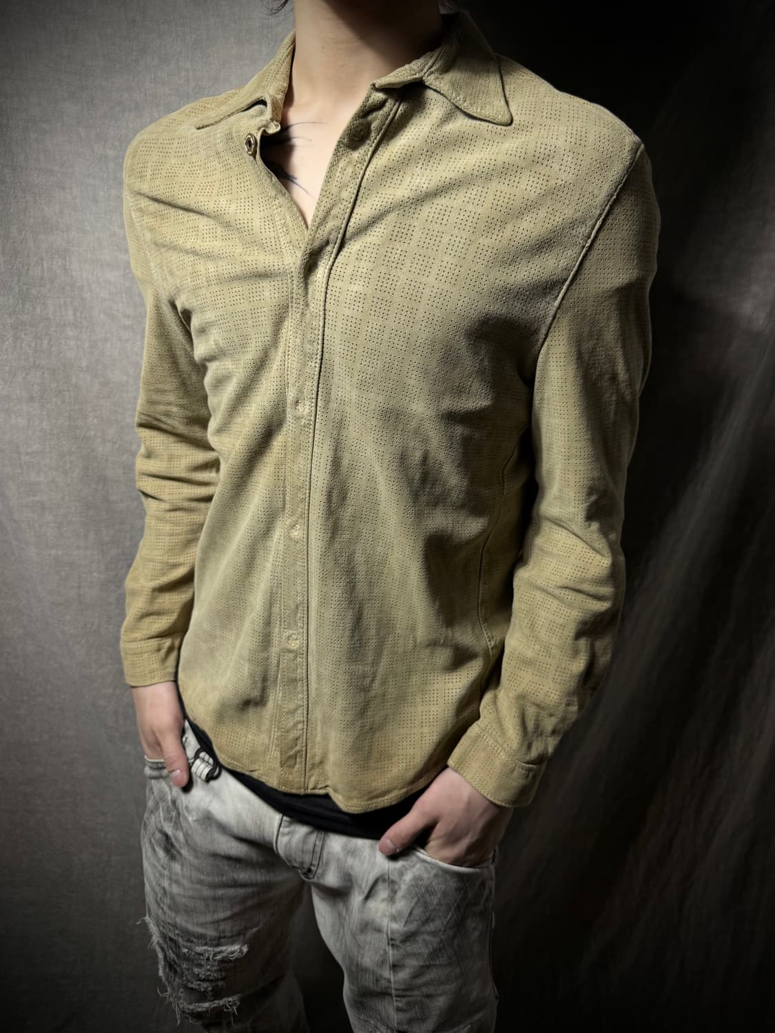 Giorgio Brato Punched Suede Shirt  상품이미지1