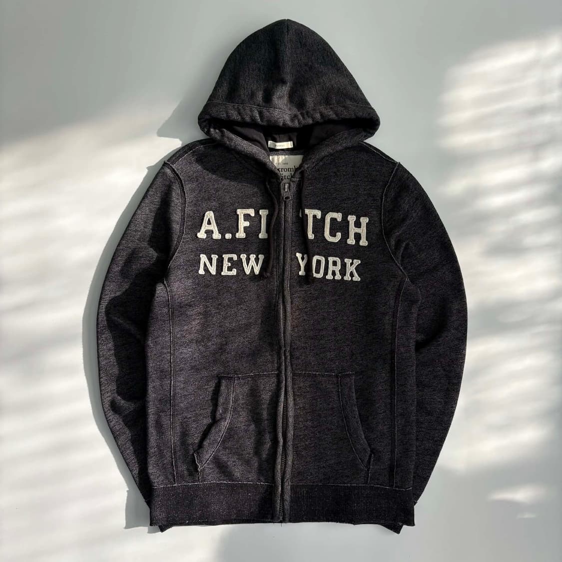 아베크롬비 y2k 올드스쿨 그레이 후드집업 희귀져지(M) 상품이미지2
