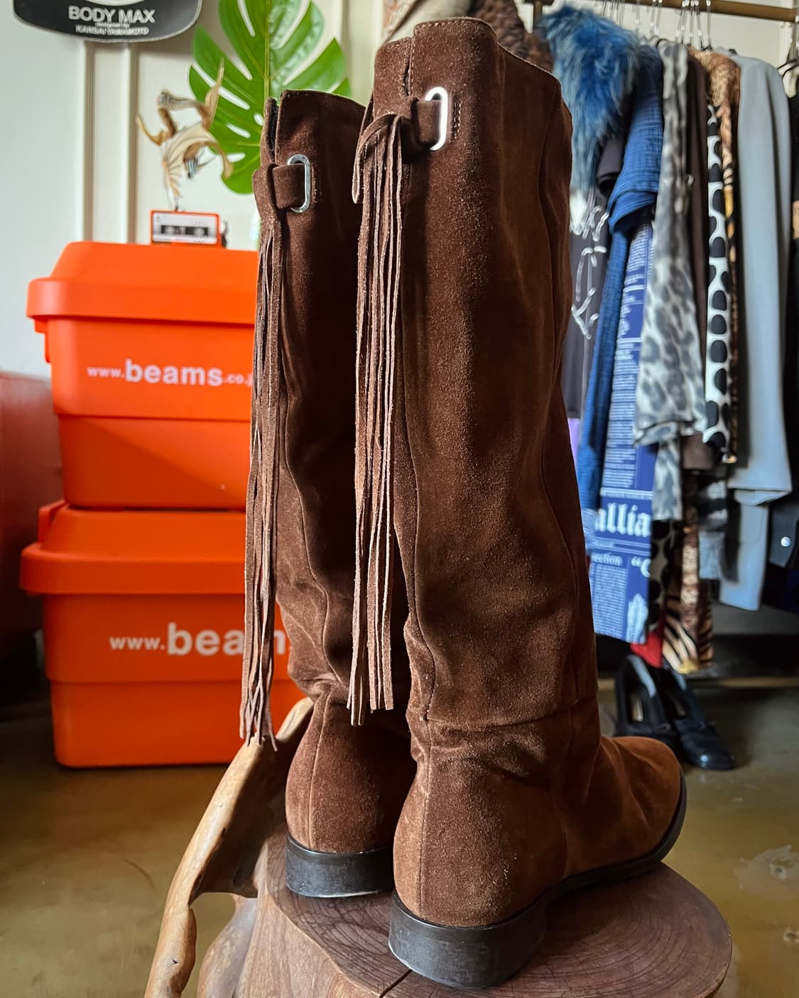 LAMUN Italy Vintage Fringe Wsetern Boots 상품이미지5