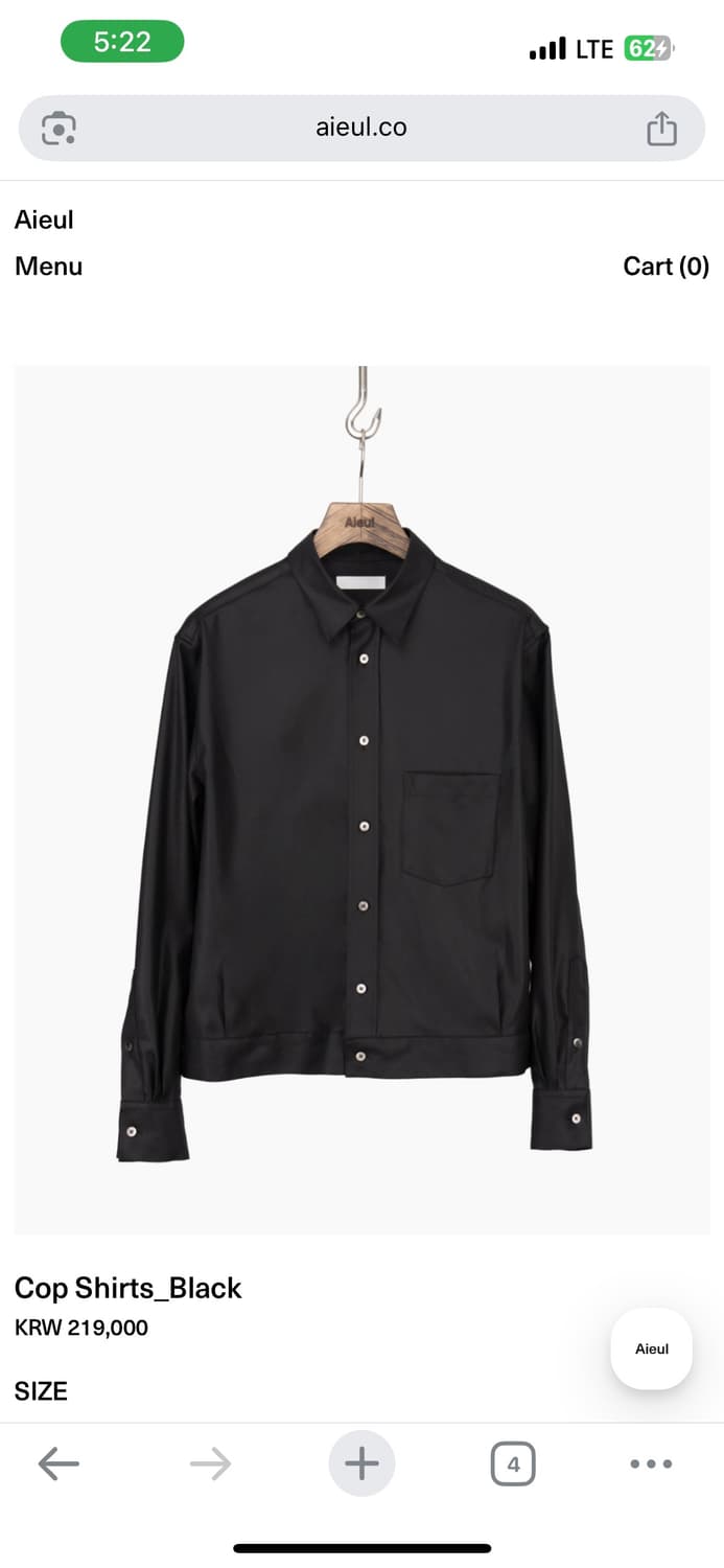 Aieul cop shirts black 50 상품이미지1