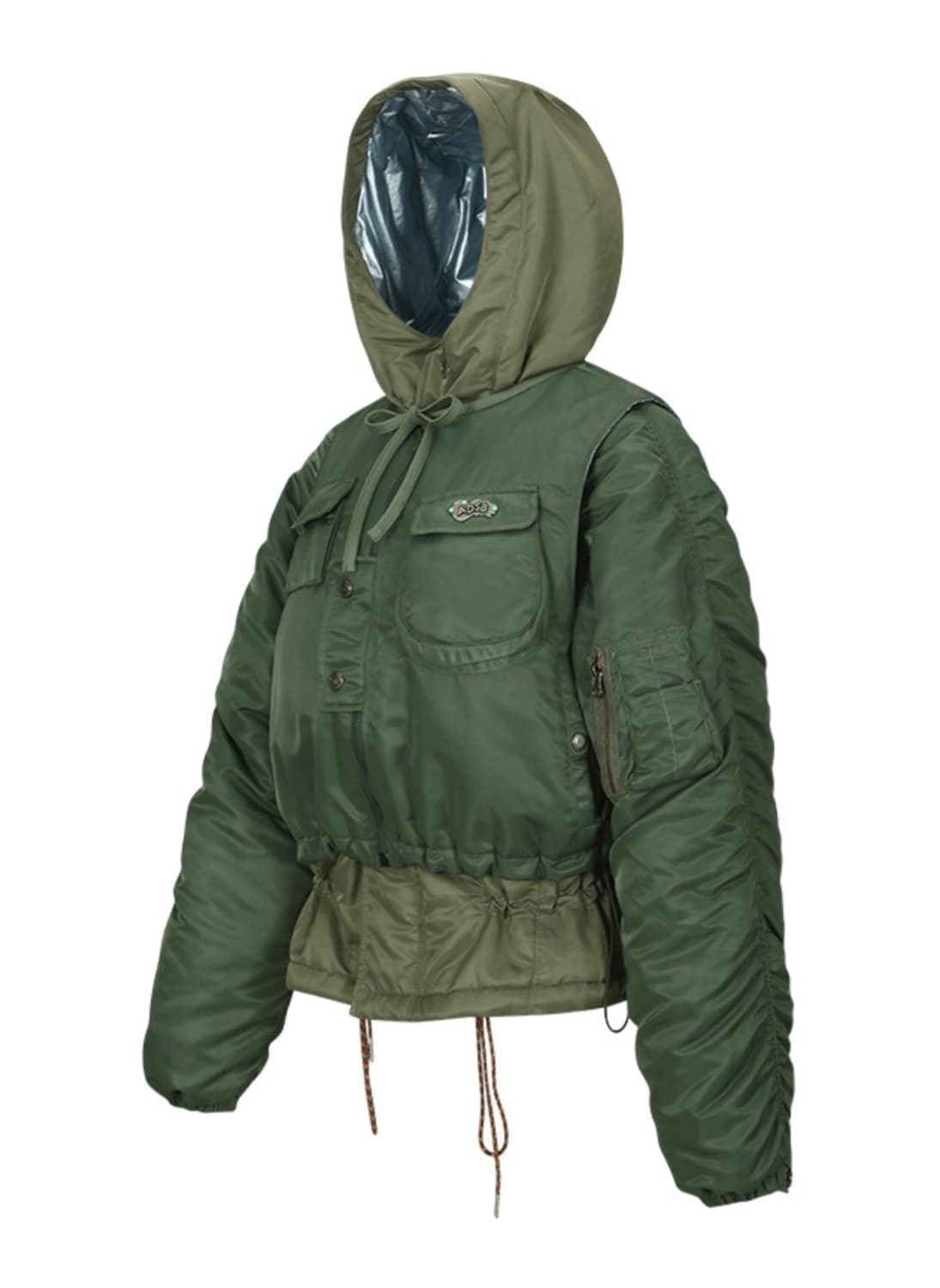 앤더슨벨 헤이든 베스트 레이어드 패디드 자켓 패딩 점퍼 카키 LXL 상품이미지3