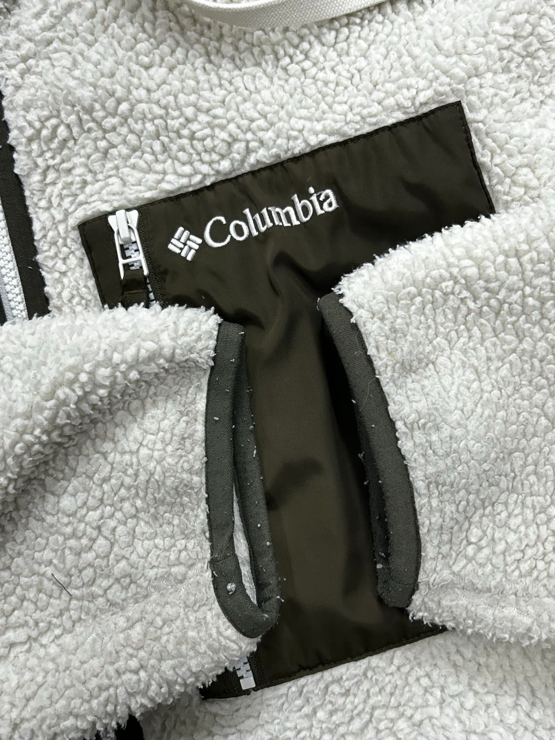 콜롬비아 초코 브라운 체스트 포켓 플리스 자켓 3XL 상품이미지6