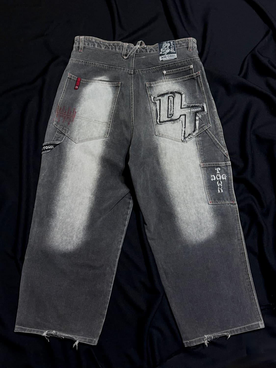 도그타운 블랙 드래곤 워싱 흑청 와이드 데님 상품이미지5