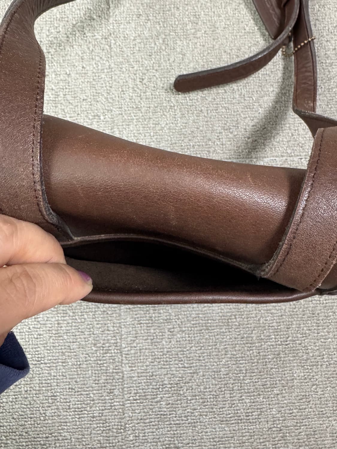 빈티지 올드 코치 글러브 탄 레더 턴락 크로스백 숄더백 상품이미지5