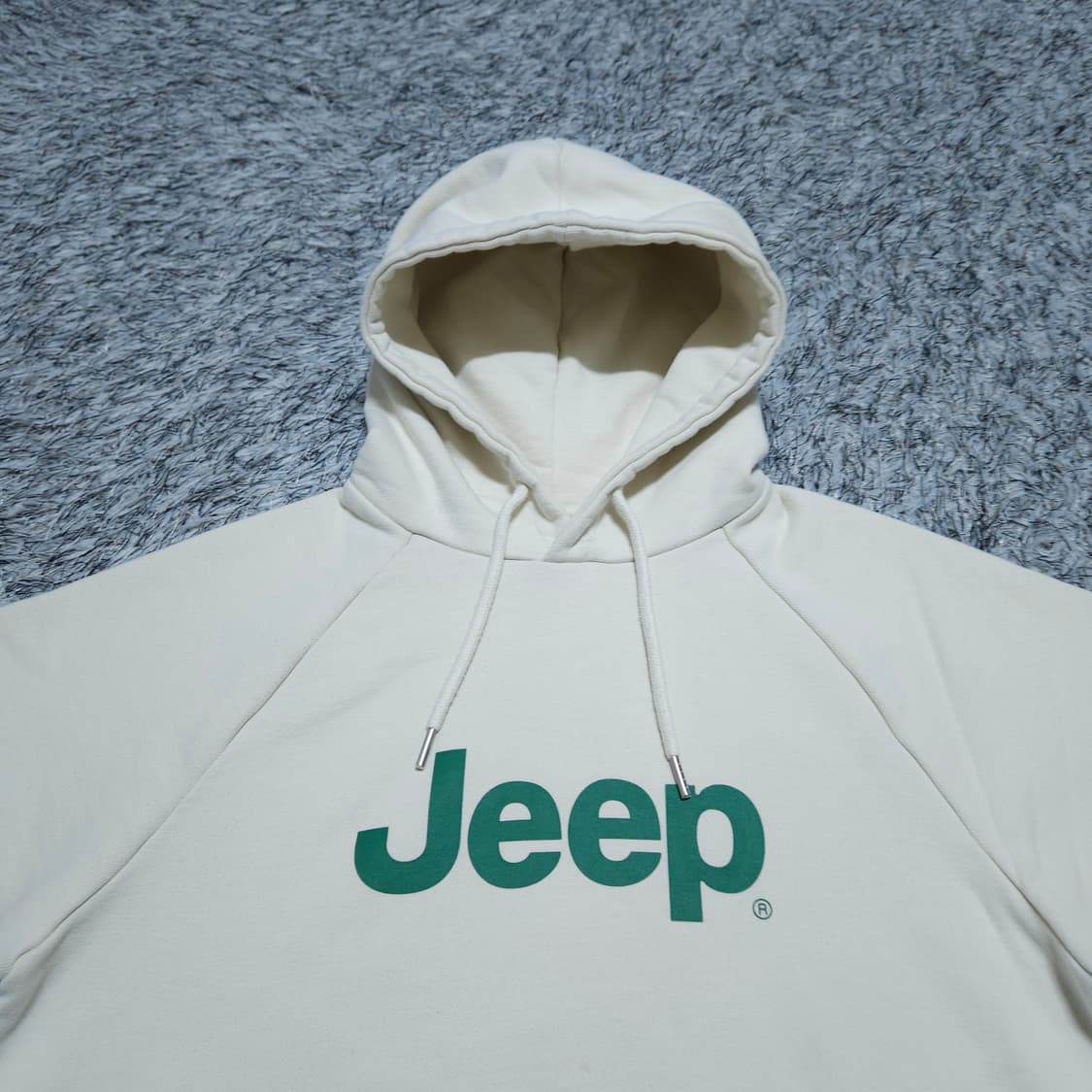 Jeep) M 남자 클래식핏 아이보리 후드티셔츠 / 왕눈이샵 상품이미지3