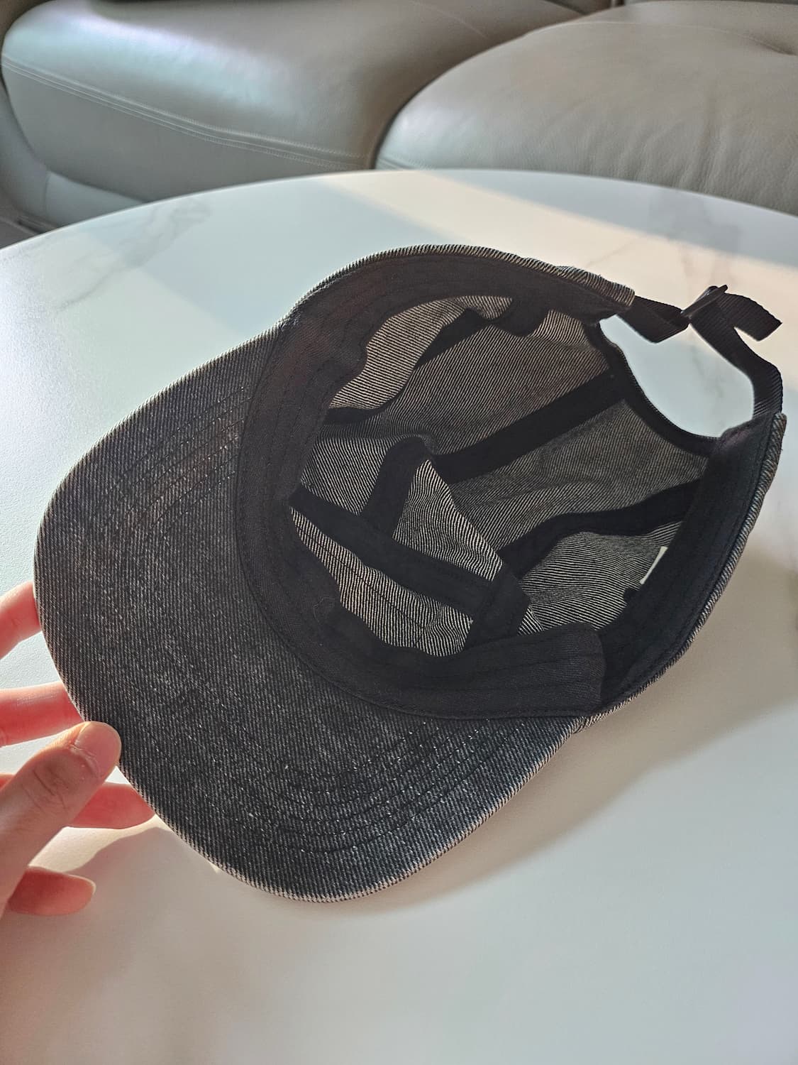 슈프림 Coated Denim Camp Cap (black) 상품이미지4