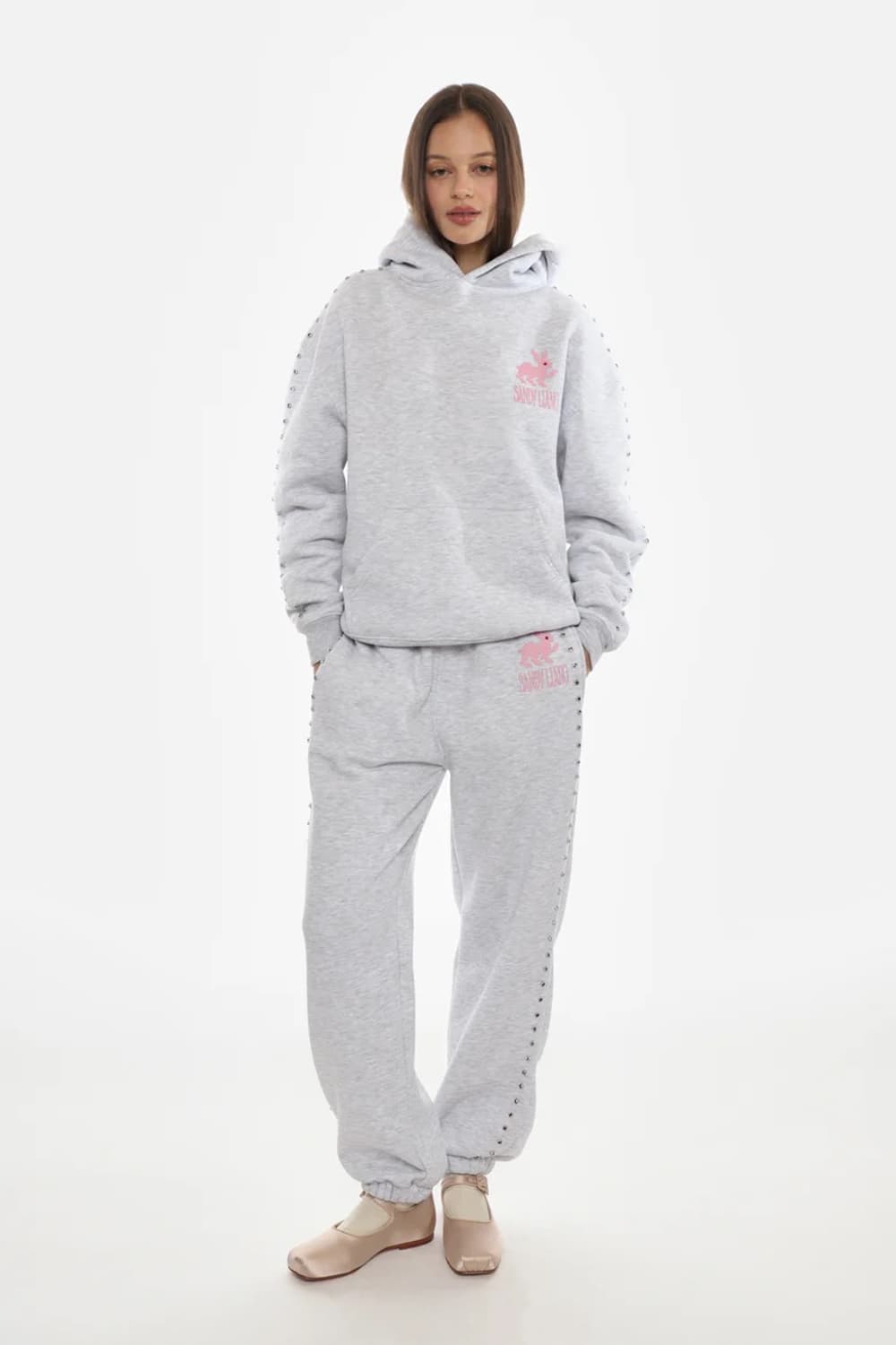 [XS,S,M]샌디리앙 26ss MUNG BEAN 스터드 후드티 상품이미지4